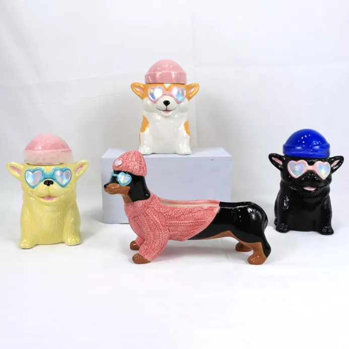 Tierischer Kerzenhalter aus Keramik