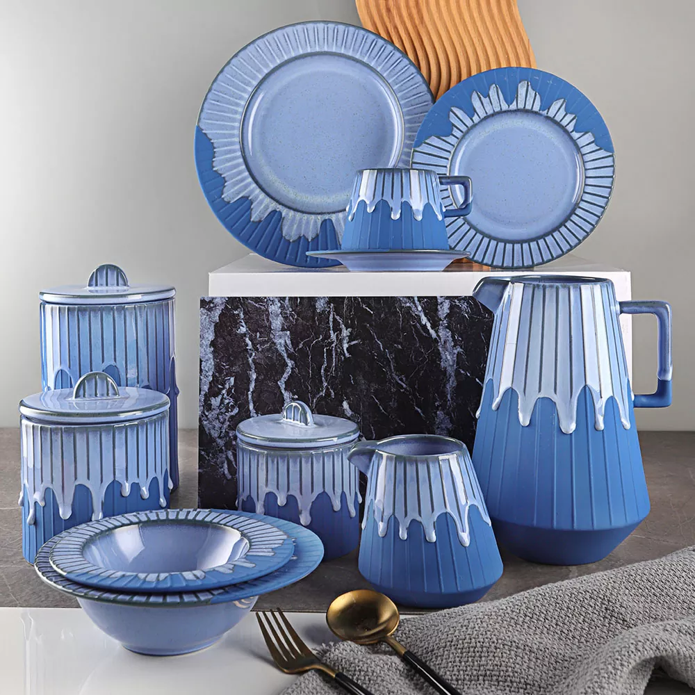 Blue Rhythm Keramikschalen-Set