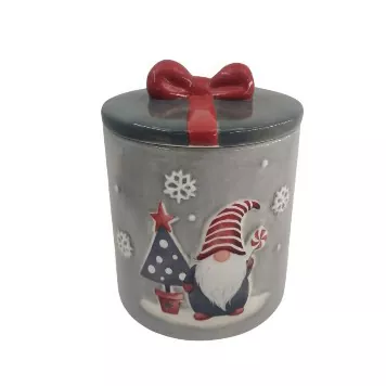 Kerzenhalter aus Keramik mit Weihnachtsmotiv Kerzenhalter aus Keramik mit Weihnachtsmotiv