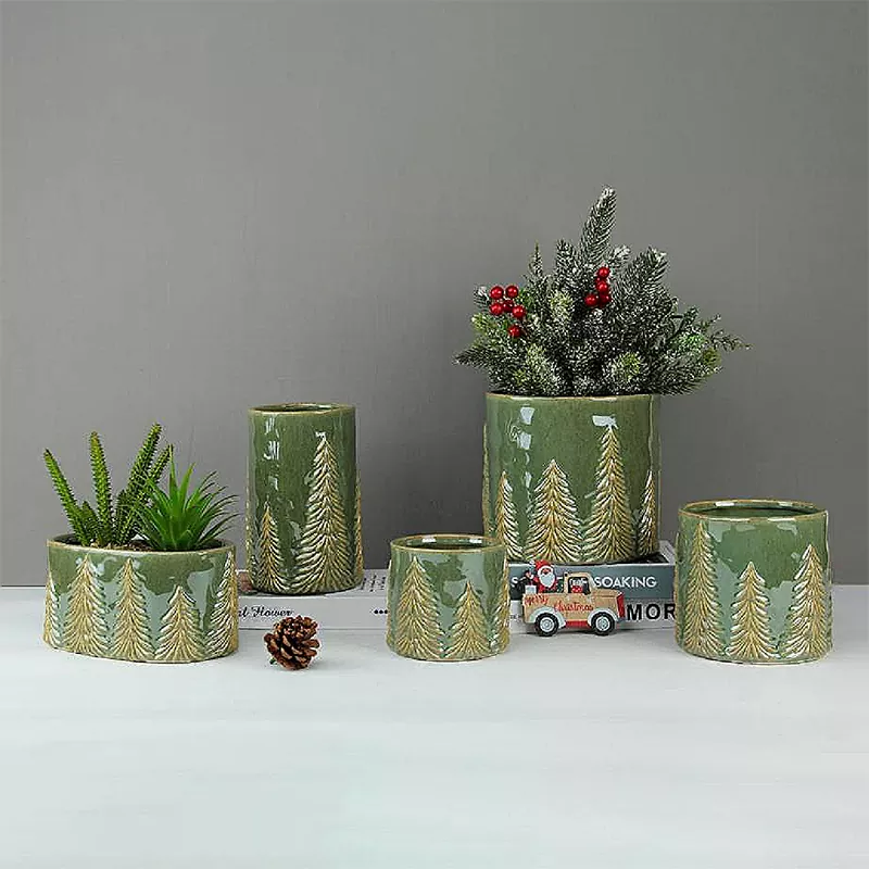Geprägte Weihnachtskiefernvase