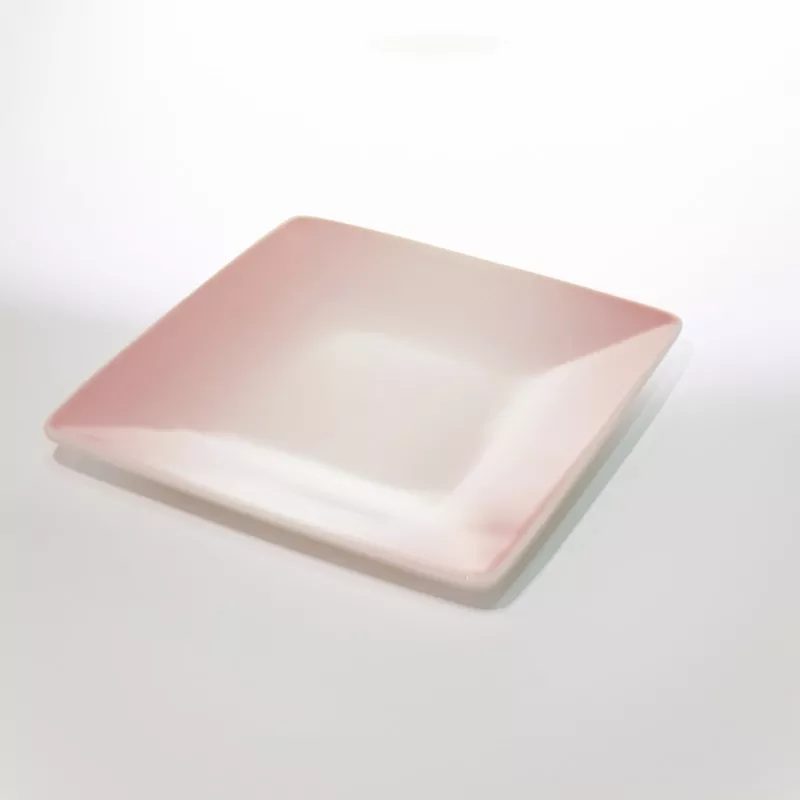 Minimalistischer quadratischer Ombre-Keramik-Miniteller