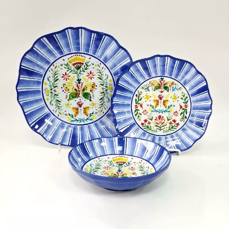 Mikrowellengeeignetes Vintage-Geschirr mit Blumenmuster
